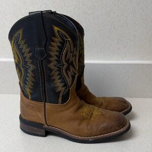 J B Dillon Kids Leather Cowboy Boots